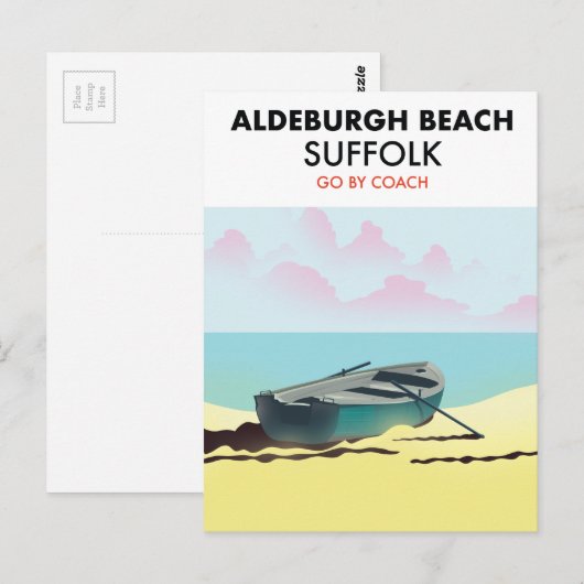 Aldeburgh Beach Suffolk Briefkaart (Voorkant / Achterkant)