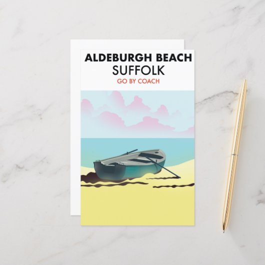 Aldeburgh Beach Suffolk Poster (Voorkant / Achterkant in situ)