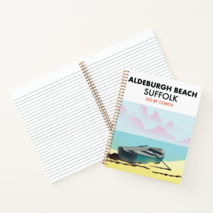 Aldeburgh Beach Suffolk Tweekleurige koffiemok Notitieboek