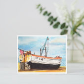 Aldeburgh, Boot op het strand – Kustkunst Briefkaart (Staand voorkant)