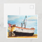 Aldeburgh, Boot op het strand – Kustkunst Briefkaart (Voorkant / Achterkant)