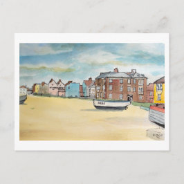 Aldeburgh boten op het strand Suffolk kust kunst Briefkaart