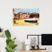 Aldeburgh Print – Watercolor Kustlandschap (Thuiskantoor)