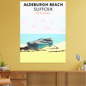 Aldeburgh Strand Suffolk Canvas Afdruk (Insitu (Woonkamer))