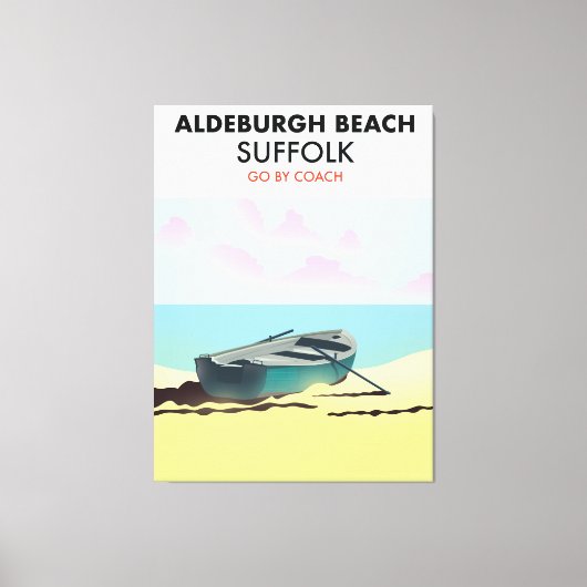 Aldeburgh Strand Suffolk Canvas Afdruk (Voorkant)