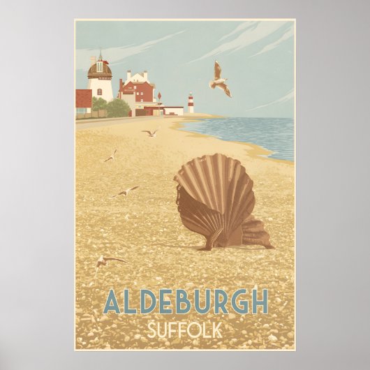 Aldeburgh Suffolk Kust Reisposter Poster (Voorkant)