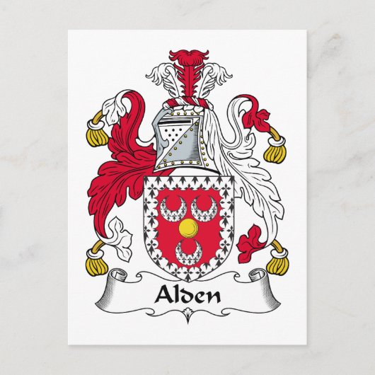 Alden Family Crest Briefkaart (Voorkant)