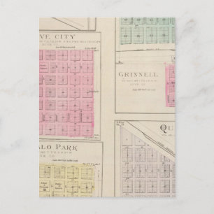 Alden, Gove City, Grinnell, Buffalo Park, Kansas Briefkaart