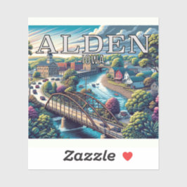Alden Iowa 3 inch Vinyl Sticker