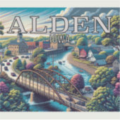 Alden Iowa 3 inch Vinyl Sticker (Voorkant)