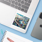 Alden Iowa 3 inch Vinyl Sticker (Laptop met iPhone)