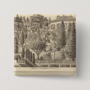 Alden residentie, Harmon Tract Vierkante Button 5,1 Cm