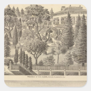 Alden residentie, Harmon Tract Vierkante Sticker