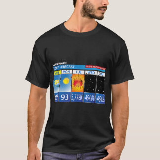 Alderaan 5-daagse prognose Funny Weather Forecas T-shirt