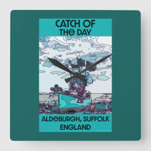 Alderburgh Suffolk Beach Art    Vierkante Klok