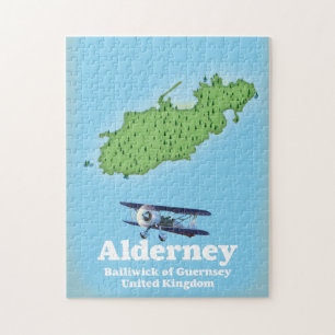 Alderney Bailiwick of Guernsey United Kingdom Map Legpuzzel