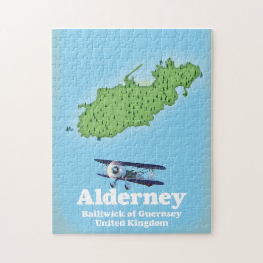 Alderney Bailiwick of Guernsey United Kingdom Map Legpuzzel (Verticaal)