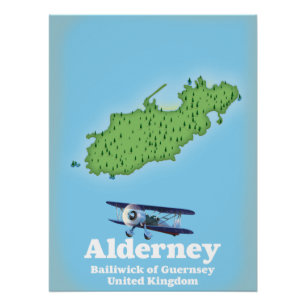 Alderney Baljuwschap van Guernsey Verenigd Koninkr Perfect Poster