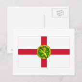 Alderney Flag Briefkaart (Voorkant / Achterkant)