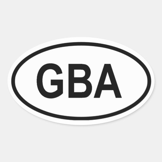 Alderney "GBA" Ovale Sticker (Voorkant)