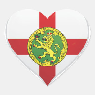 Alderney liefde vlag trots hart sticker
