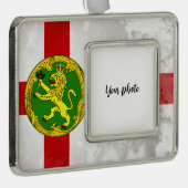Alderney Verzilverd Omlijst Ornament (Rechts)