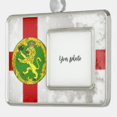 Alderney Verzilverd Omlijst Ornament (Links)