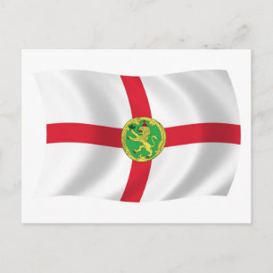 Alderney Vlag Ansichtkaart Briefkaart