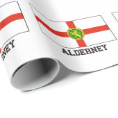 Alderney, vlag cadeaupapier (Rol Hoek)