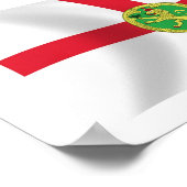 Alderney Vlag Poster Print (Hoek)