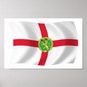 Alderney Vlag Poster Print (Voorkant)