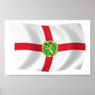 Alderney Vlag Poster Print