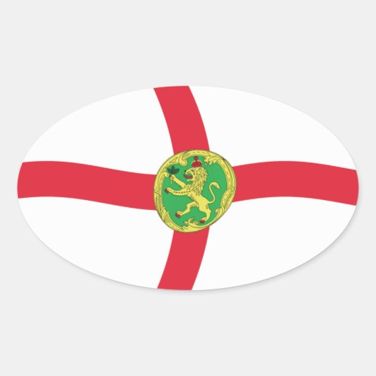 Alderney Vlag Sticker (Voorkant)