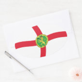 Alderney Vlag Sticker (Envelop)