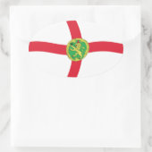 Alderney Vlag Sticker (Tas)
