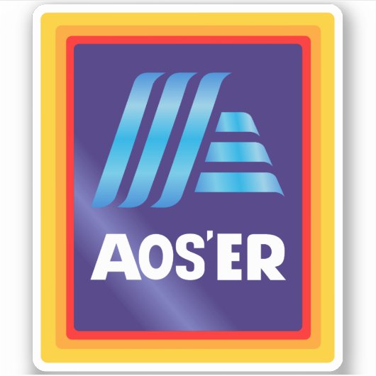 Aldi "AOS'ER" vinyl sticker (Voorkant)