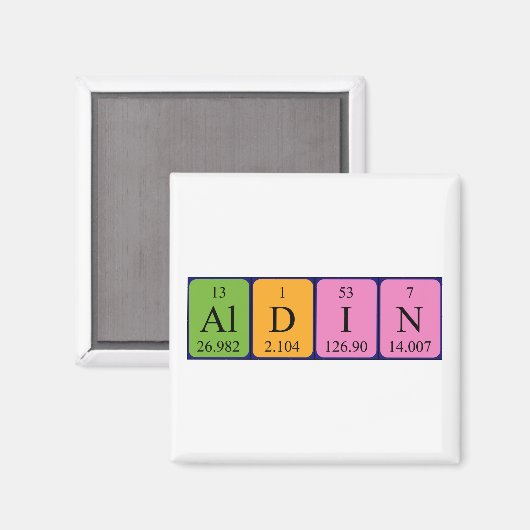 Aldin periodiek table name magnet (Voorkant / Achterkant)