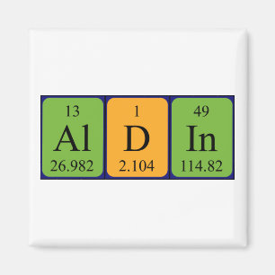 Aldin periodiek table name magnet