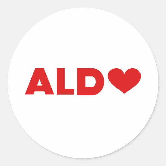 Aldo Love Ronde Sticker (Voorkant)