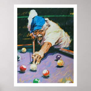 Aldo Luongo Billiards Poster