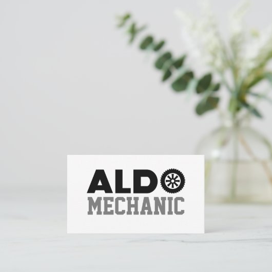 Aldo Mechanic Visitekaartje (Staand voorkant)
