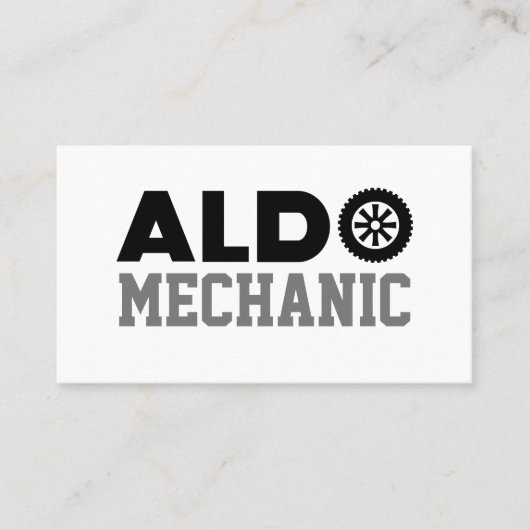 Aldo Mechanic Visitekaartje (Voorkant)
