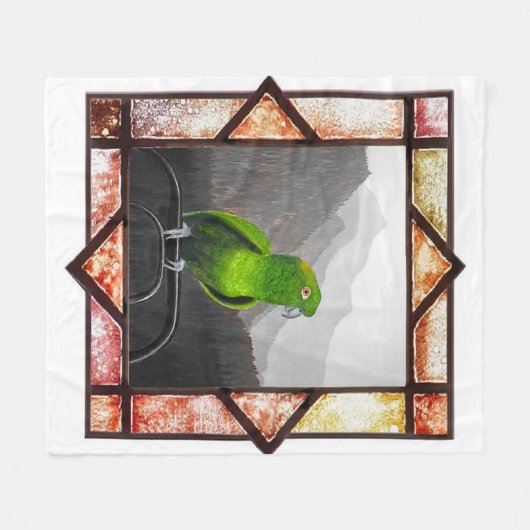 Aldo My Amazon Parrot Fleece Deken (Voorkant (Horizontaal))