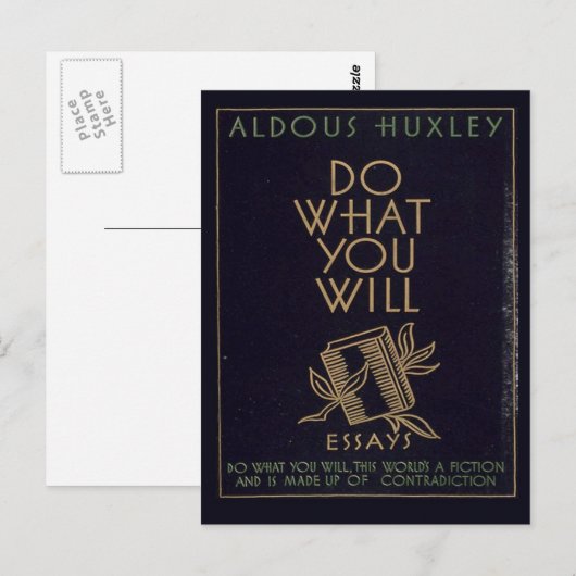 Aldous Huxley Book Briefkaart (Voorkant / Achterkant)