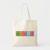 Aldous periodieke table name canvas tas (Voorkant)