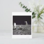 Aldrin kijkt terug op Tranquility Base Briefkaart (Staand voorkant)