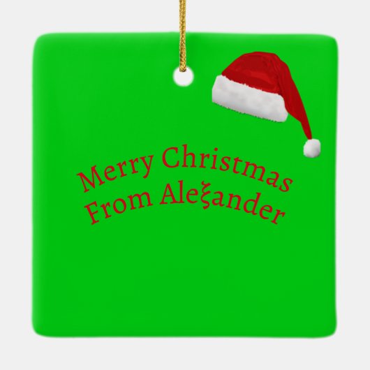 Aleξander Kerstornament Keramisch Ornament (Achterkant)