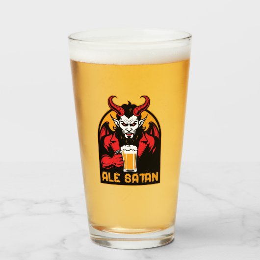 Ale Satan - Bierdrinken Glas (Voorkant gevuld)
