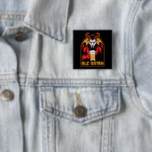 Ale Satan - Bierdrinken Vierkante Button 5,1 Cm (In situ)