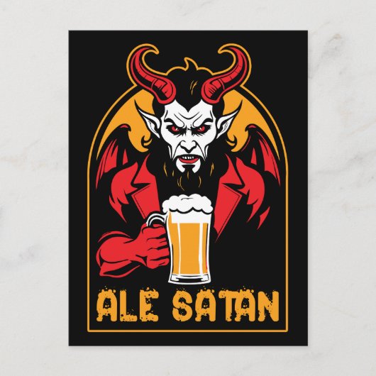 Ale Satan - Drink bier Briefkaart (Voorkant)